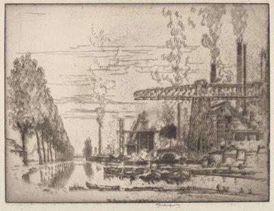 Het Kanaal van Brussel, Een Moderne Hobbema door Joseph Pennell