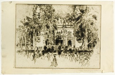De kathedraal, Panama door Joseph Pennell