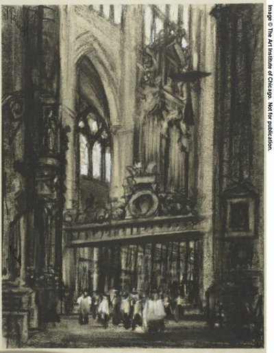 Het koor, Toledo door Joseph Pennell