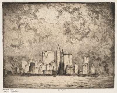 De stad in 1915 door Joseph Pennell