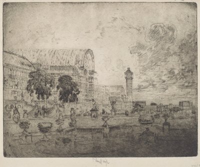Het Crystal Palace door Joseph Pennell