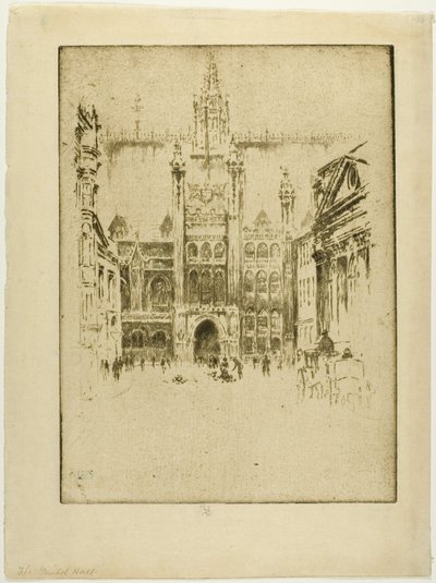 De Gildehal door Joseph Pennell