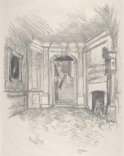 De Hal, Stenton, 1912 door Joseph Pennell