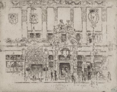 Het Instituut, Piccadilly, 1906 door Joseph Pennell