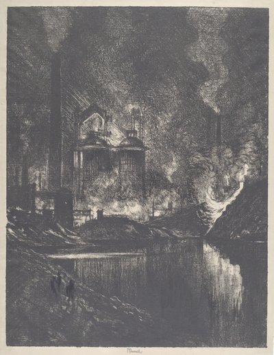 Het meer van vuur, Charleroi door Joseph Pennell