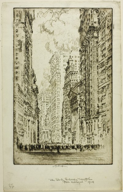 De beurs door Joseph Pennell