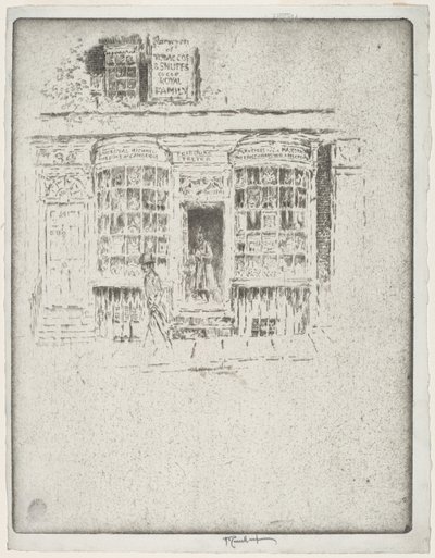 De tabakswinkel door Joseph Pennell