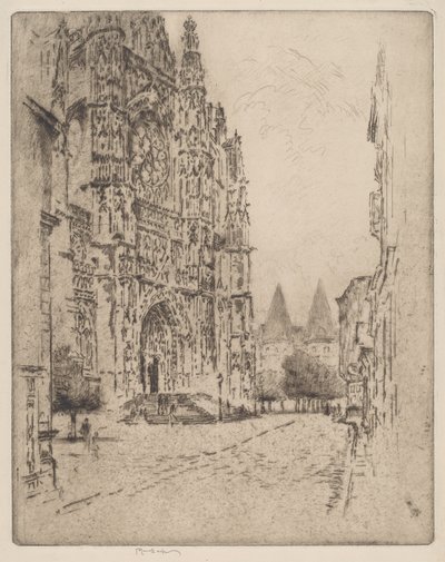 Toren van het Bisschoppelijk Paleis, Beauvais door Joseph Pennell