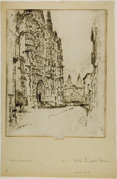 Torens van het bisschoppelijk paleis, Beauvais door Joseph Pennell
