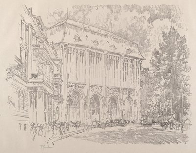 Wertheim, Leipziger-Platz, Berlijn, 1921 door Joseph Pennell
