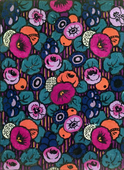 Ontwerp voor een bedrukt textiel door Joseph Percy Bilbie, ca. 1920 door Joseph Percy Bilbie