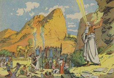 Mozes en het Gouden Kalf door Joseph Porphyre Pinchon
