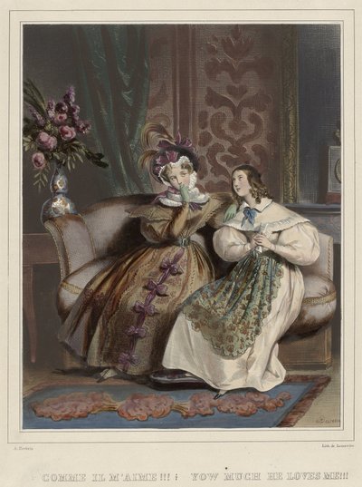 Les femmes. Galerie fashionable, ca. 1830: Comme il m