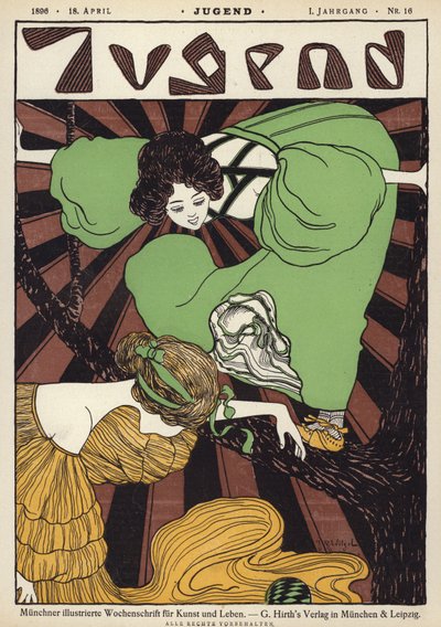 Omslagillustratie voor Jugend magazine door Joseph Rudolf Witzel