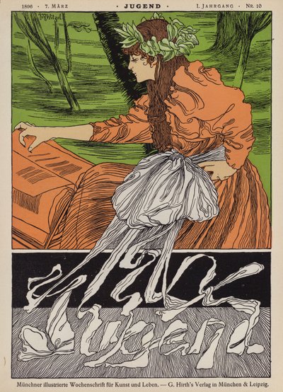 Omslagillustratie voor Jugend magazine, 1896 door Joseph Rudolf Witzel