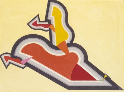 Ritmestudie: Rood en goud door Joseph Schillinger