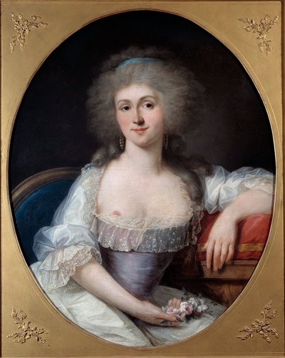Portret van Marie Therese Louise de Savoie Carignan, Prinses de Lamballe door Joseph Siffred Duplessis