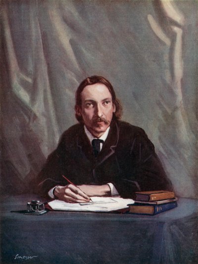 Robert Louis Stevenson, 1850-1894 door Joseph Simpson