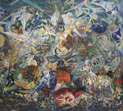 Slag van Lichten, Coney Island, Mardi Gras door Joseph Stella