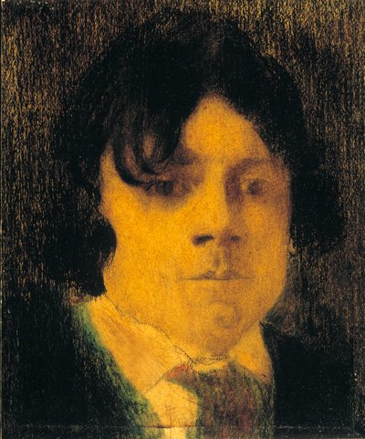 Portret van een jonge man door Joseph Stella