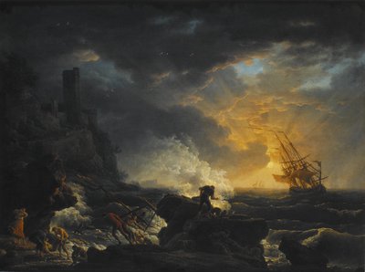 Dutch: Schipbreuk Shipwreck door Joseph Vernet