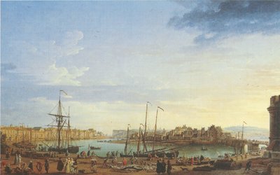 Frans: Vue du Port de Dieppe l Dieppe haven door Joseph Vernet