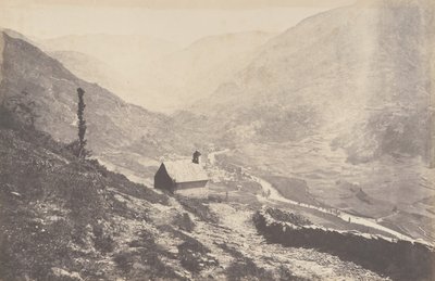 Vallée de Bosost prise de la capilla San Antonio, 1853 door Joseph Vigier