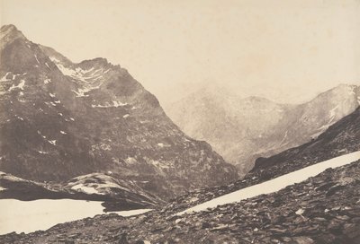 Vue de la partie de la Maladetta et des montagnes du haut du port de Vénasque, 1853 door Joseph Vigier