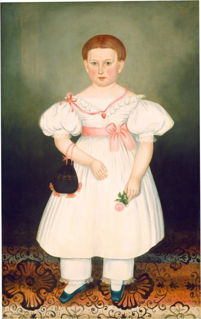 Meisje met Reticule en Roos door Joseph Whiting Stock