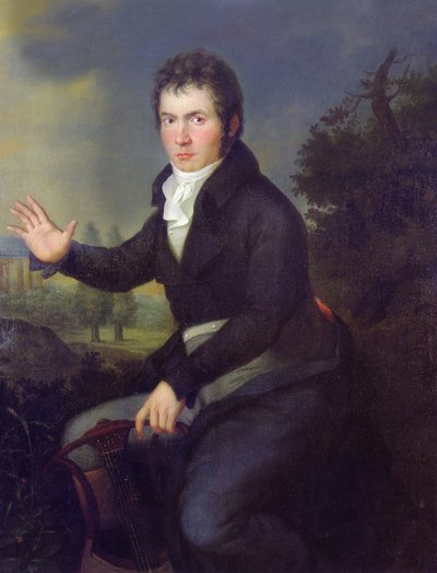 Portrait of Ludwig van Beethoven door Joseph Willibrord Mahler