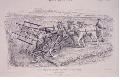 Bells verbeterde maaimachine door Crosskill, c1840s door Joseph Wilson Lowry