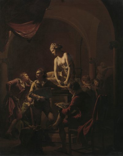 Academie bij Lamplicht door Joseph Wright of Derby