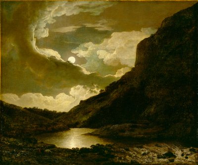 Matlock Tor bij maanlicht door Joseph Wright of Derby