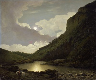 Matlock Tor bij Maanlicht, c.1777-80 door Joseph Wright of Derby