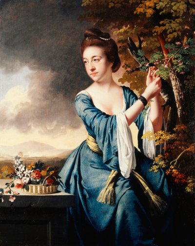 Portret van Elizabeth, Mevrouw John Bostock, c.1769 door Joseph Wright of Derby