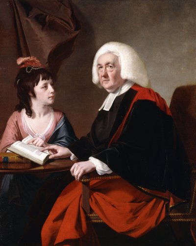 Portret van de Rev. Thoms Wilson D.D. en zijn geadopteerde dochter, Miss Catherine Macauley door Joseph Wright of Derby