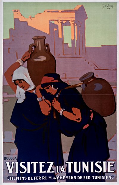 Dougga. Bezoek Tunesië, 1929 door Joseph de La Nézière