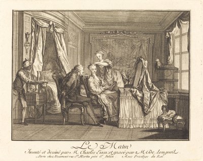 De ochtend door Joseph de Longueil after Charles Eisen