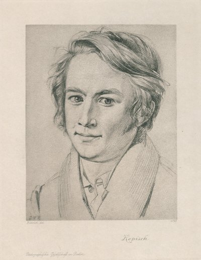 Portret van man door Joseph von Fuhrich