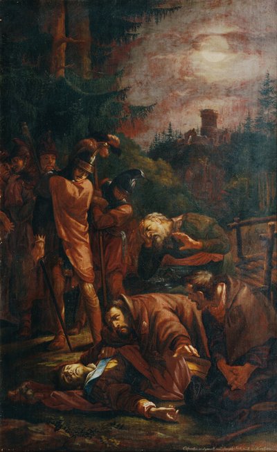 De dood van paltsgraaf Otto van Beieren door Joseph von Fuhrich
