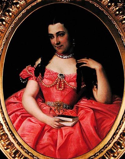 Zelfportret, c.1855 door Josephine Bowes
