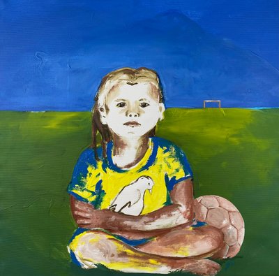 Meisje met Duif, 2022 door Josephine Henning