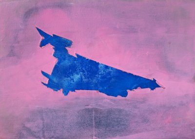 Abstracte blauwe vorm door Joshua Hoskins