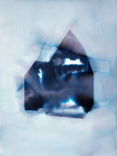 Abstracte indigo-vorm door Joshua Hoskins