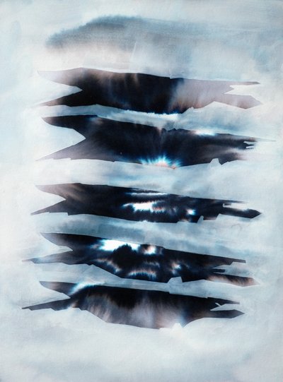 Etherische blauwe strepen door Joshua Hoskins