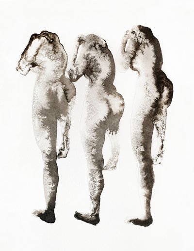 Etherische sepiafiguren door Joshua Hoskins