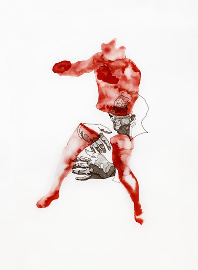 Rode gefragmenteerde figuur door Joshua Hoskins