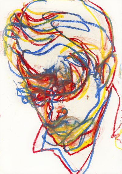 Levendig abstract hoofd door Joshua Hoskins