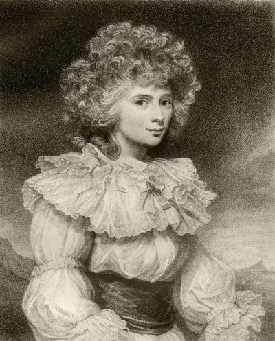 Elizabeth Cavendish, Hertogin van Devonshire, gegraveerd door F. Bartolozzi, uit 