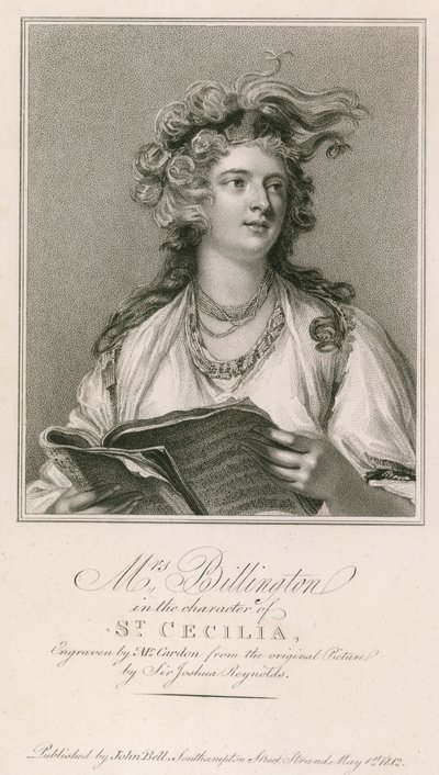 Mevrouw Billington in de rol van St. Cecilia door Joshua Reynolds